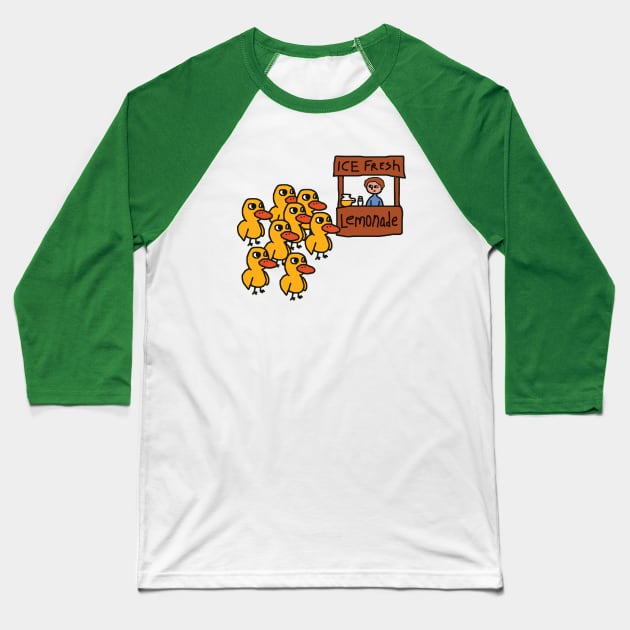 Duck Apocalypse Baseball T-Shirt by TonieTee